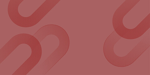 Geometric looping red lines on maroon background
