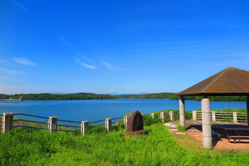 富士山と狭山湖の風景15