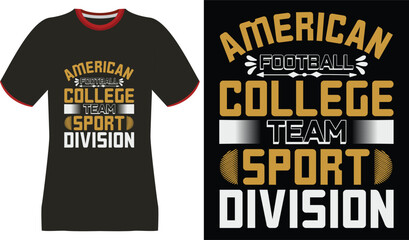 American College Football Team Sport Division T-Shirt Design