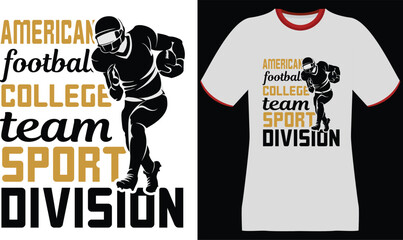 American Football College Team Division Graphic Design
