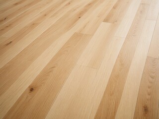 Close-up of Light Oak Wooden Floorboards: Natural Texture, Warm Tones, and Diagonal Pattern for Interior Design.