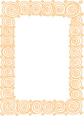 Hand-drawn Spiral Doodle Frame