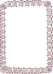 Hand-drawn Spiral Doodle Frame