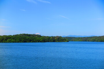 富士山と狭山湖の風景6