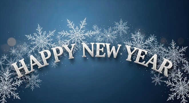 Happy New Year Winter Holiday Season Celebration - Powered by Adobe