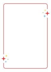 Vector Frame With Sparkling Star Background