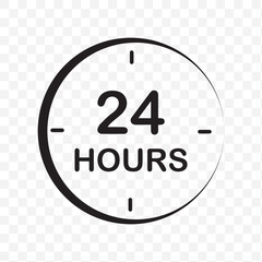 24 hours icon.