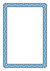 Vector Blue Frame Border With Dots Background