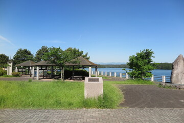 快晴のあおぞらの狭山湖の風景6