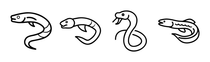 Fototapeta premium Vector illustration of a detailed snake head with scales and sharp teeth