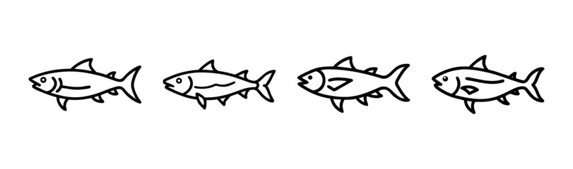 Vector illustration of a majestic tarpon fish with scalable eps format