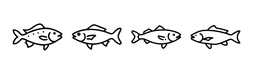 Elegant vector illustration of a trout fish for design projects