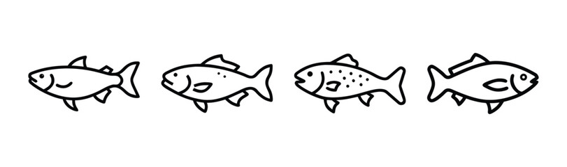 Vector illustration of a speckled trout fish icon for fishing and nature themes