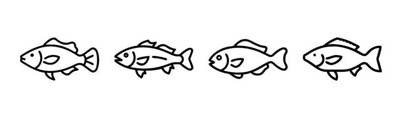 Vector illustration of a wrasse fish swimming in the ocean