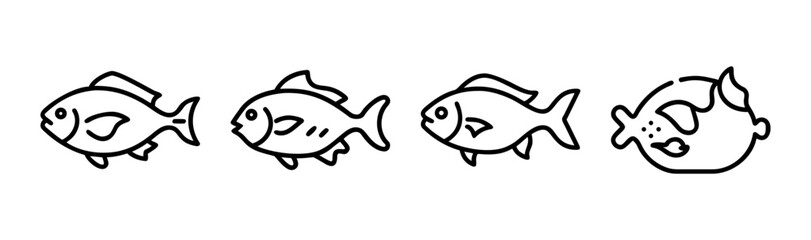 Vector illustration of a pacu fish swimming gracefully in water
