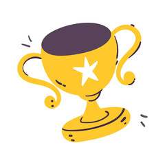 Celebration Award Stylish Trophy Icon for Achievement and Recognition