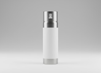 Blank spray can mockup with clean studio lighting