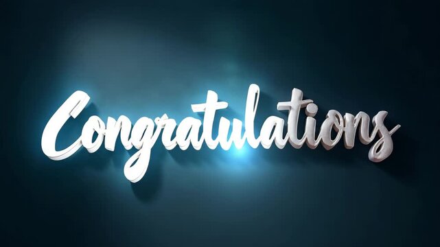 Elegant congratulations message on a dark blue background, perfect for greeting cards, social media posts, or any celebratory design project that needs a touch of sophistication