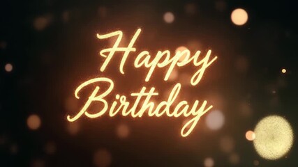 A glowing happy birthday message with a warm, inviting feel, perfect for sending birthday wishes and celebrating special moments with loved ones and friends alike