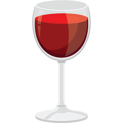 Pixel Art Glass Filled With Red Wine Offering A Subtle Reflection Against A White Background