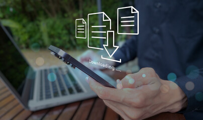 Outdoor Mobile and Laptop File Download Interface