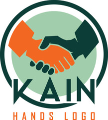 Kain Hands – Minimal Hand Symbol Logo, Kain Hands – Modern Hand Care Logo Design, Kain Hands – Elegant Hand Emblem Branding, Kain Hands – Wellness & Support Hand Logo, Kain Hands – Creative Hand Icon 