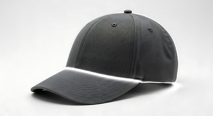 Modern Dark Grey Baseball Cap with Glowing LED Light Strip on Brim for Enhanced Night Visibility