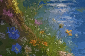 Various oil paintings, flowers, roses, peonies, landscapes, forests, rabbits, owls, lakes, mountainous areas, chrysanthemums, sika deer, birds, plum blossoms, fish