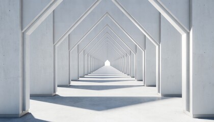 Fototapeta premium Minimalist Hallway of White Arches