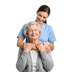 Caregiver Embracing Elderly Woman – Tender Moment of Trust, Comfort, and Emotional Support