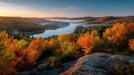 A breathtaking Quebec vista where fall&rsquo;s brilliance and quiet wealth collide.
