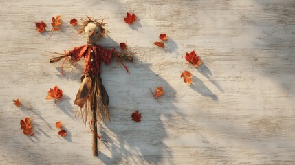 A charming autumn scene where harvest tradition meets subtle whimsy.