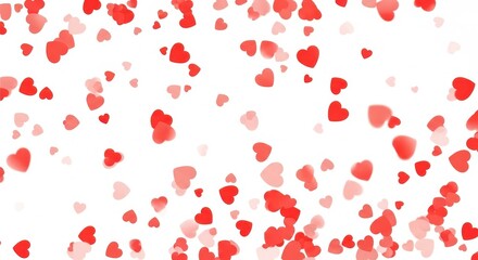 Red and Pink Heart Scatter Background for Valentine’s Day and Love Designs