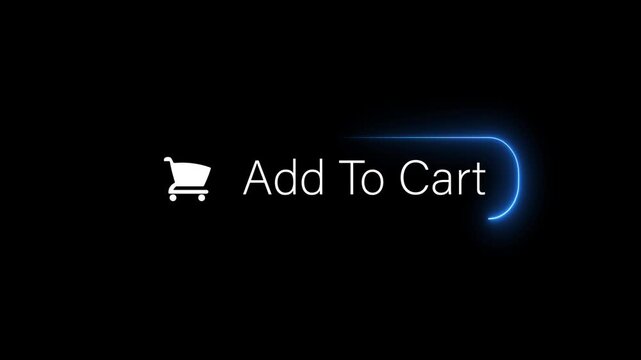Add to cart, sticker button, banner, animation, shopping cart, 4K video recording, alpha channel