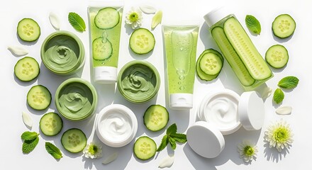 Pamper your skin with natural cucumber skincare products for a refreshing beauty routine, perfect for a spa day or everyday wellness ritual