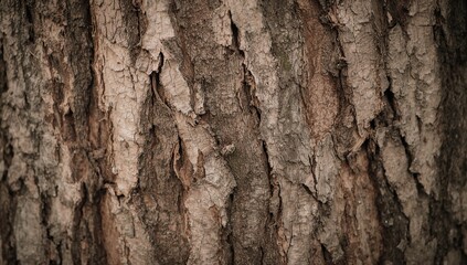 Obraz premium Peeling bark texture on a tree, showcasing erosion risk