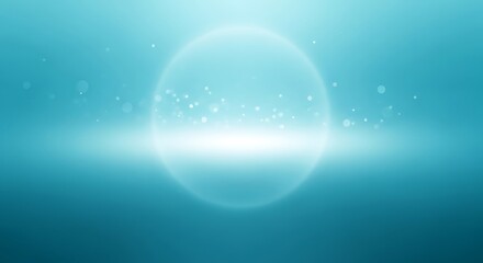Dreamy aqua blue background with soft light and bokeh, perfect for wellness brands and calming visuals, creating a sense of peace and serene beauty