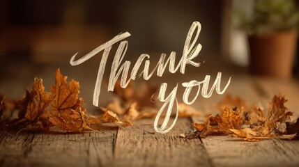 A heartfelt message where gratitude and quiet abundance embrace.