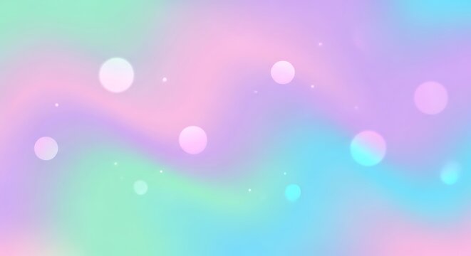 Soft pastel rainbow dreamscape with bokeh lights for magical designs and whimsical backgrounds or dreamy overlays, adding a touch of enchantment