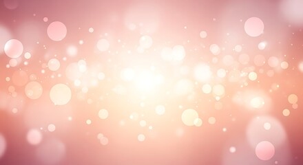 Dreamy bokeh light background in soft pinks and peach for romantic designs and feminine brands, perfect for elegant websites and social media graphics