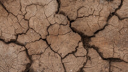 Fototapeta premium Close-up of an ancient wood fossil transformed into stone texture, suitable for background use
