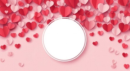 Romantic Valentine Heart Background – Elegant Pink Love Frame Design