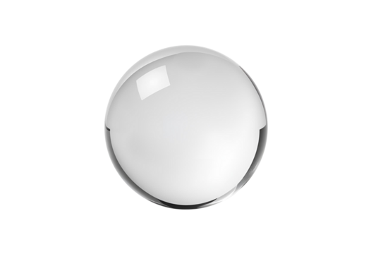 Clear glass ball showcasing reflective surface and elegant spherical design beautifully.
