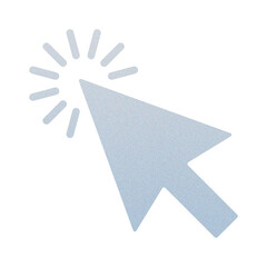Grainy Gradient Cursor Click Icon Design. Textured Digital Interaction Mouse Pointer 
