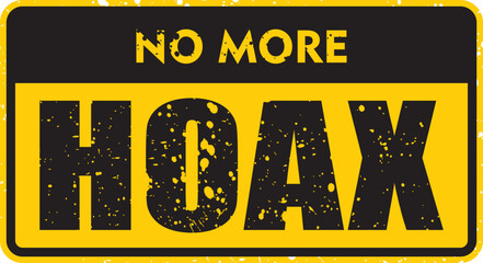 Hand drawn of  no more hoax  design concept, vector illustration 