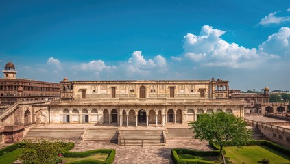 Obraz premium Old historical heritage building facade, showcasing architectural preservation