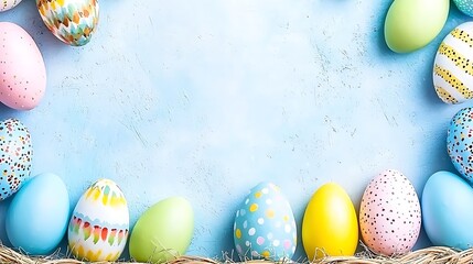 Calm neutral Easter composition featuring simple basket arrangement under daylight