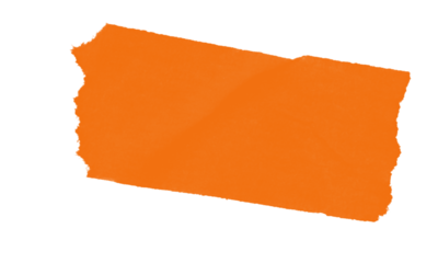 Abstract orange irregular blob shape, organic form, creative design element isolated on transparent background