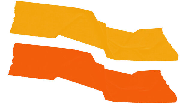 Abstract orange and yellow geometric brush strokes, art design element. isolated on transparent background - Powered by Adobe