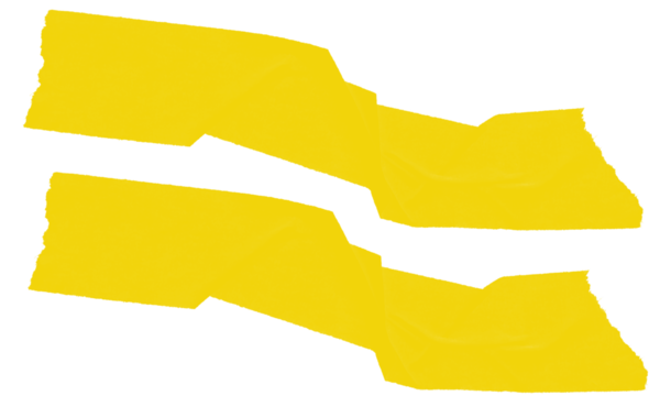 Abstract yellow irregular horizontal shapes, modern graphic design element isolated on transparent background - Powered by Adobe